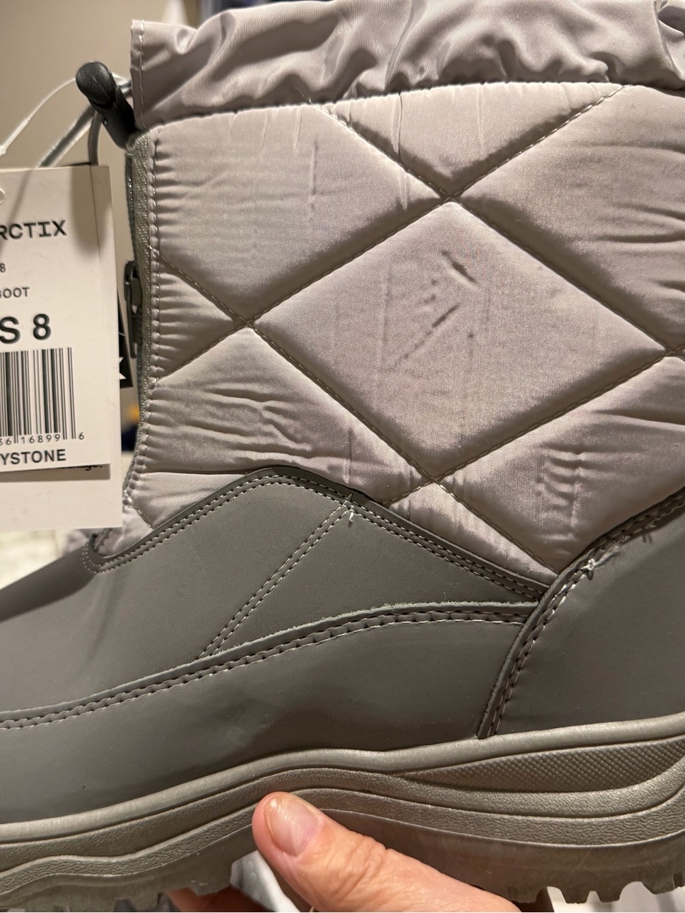 Arctix Keystone Quilted Winter Boot in Light Gray